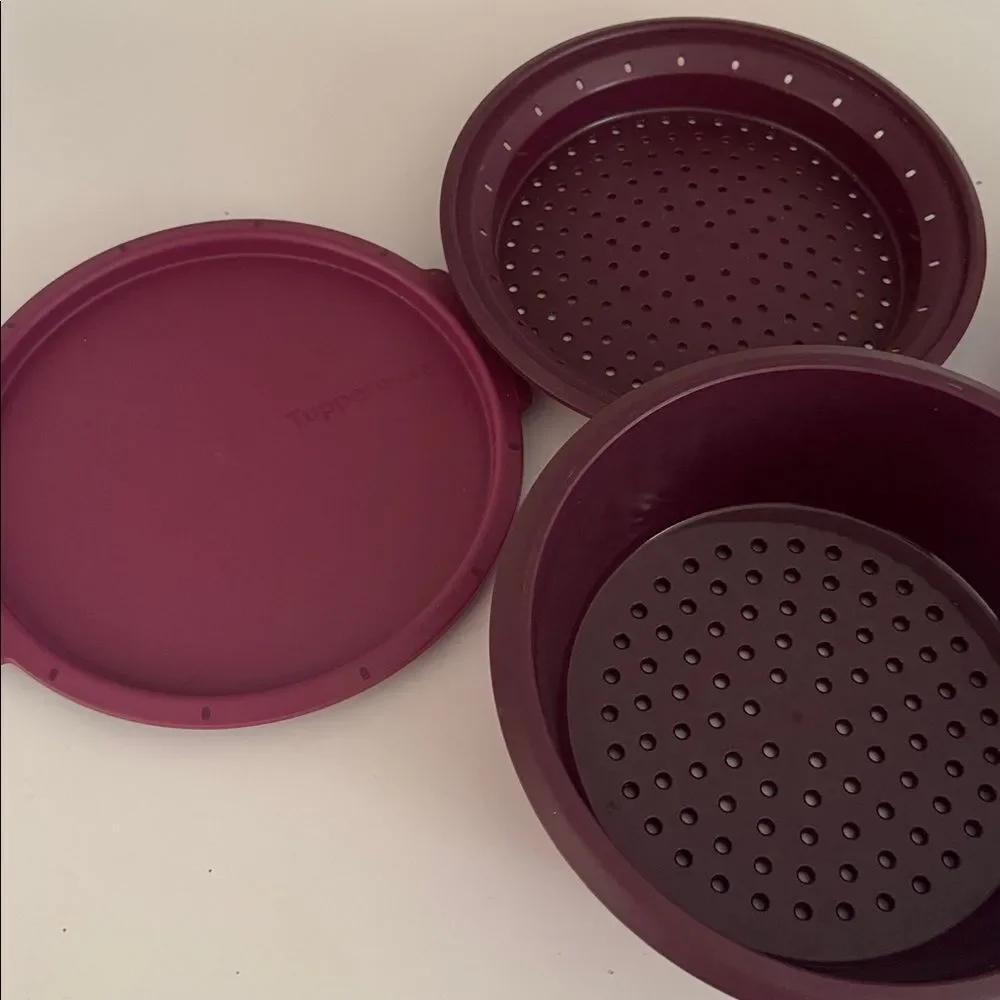 Tupperware Purple 4 Piece Smart Steamer EUC